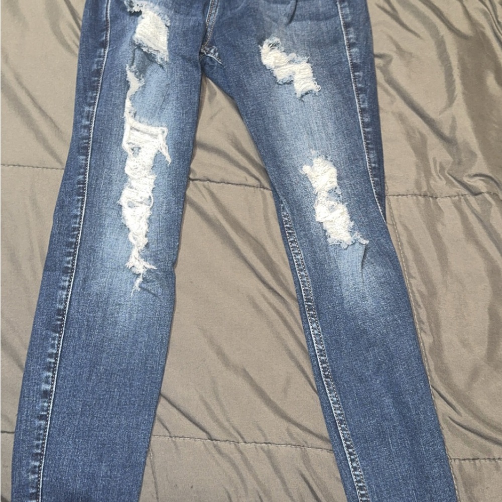 Hollister Light Blue Curvy High-Rise Jeans